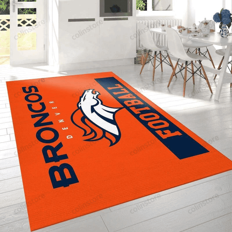 Denver Broncos 6 3D Rectangle Area Rug – Full Print Carpet For Living Room & Bedroom Home Decor