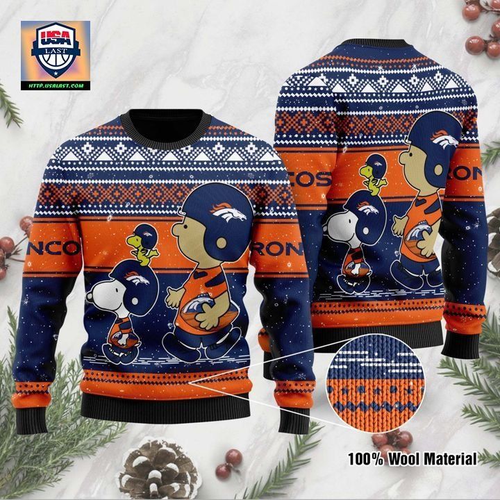 Denver Broncos Baby Yoda Ugly Christmas Sweater