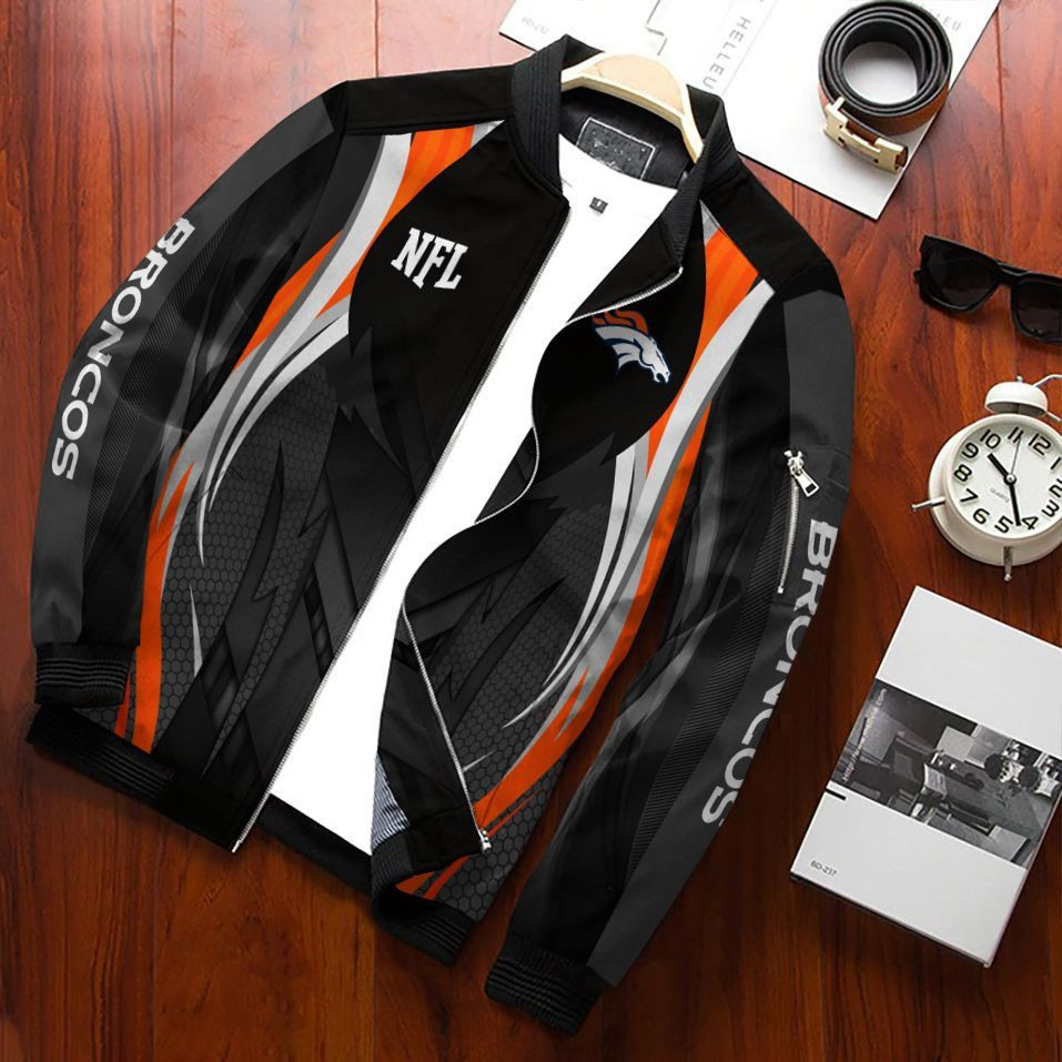 Denver Broncos Bomber Jacket | NFL Team Jacket for Men & Women | Football Fan Gift