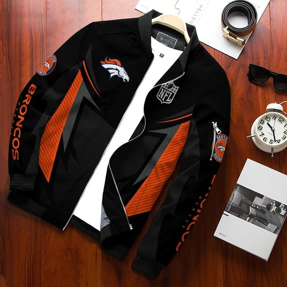 Denver Broncos Bomber Jacket | NFL Team Jacket for Men & Women | Football Fan Gift