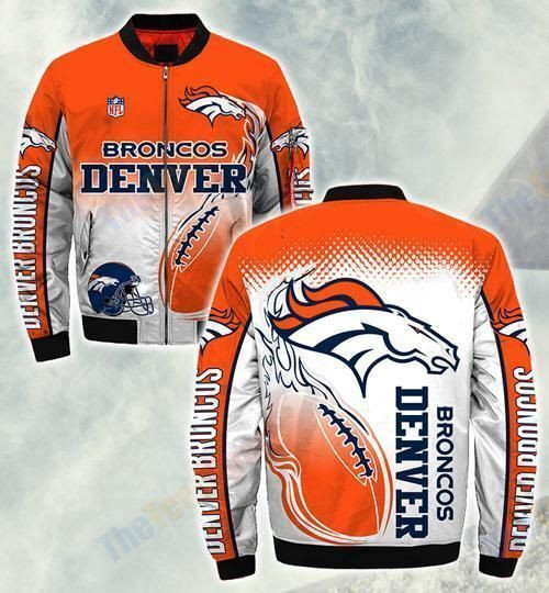 Denver Broncos Bomber Jacket | NFL Team Jacket for Men & Women | Football Fan Gift