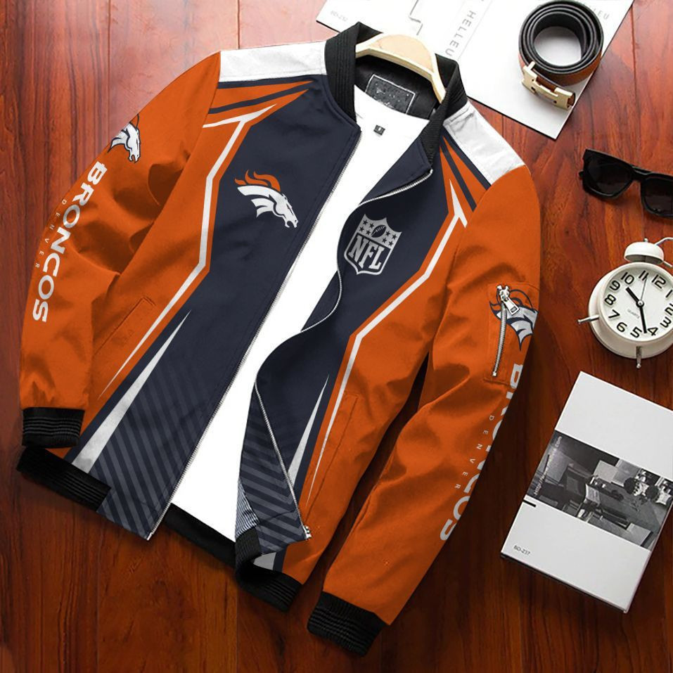 Denver Broncos Bomber Jacket | NFL Team Jacket for Men & Women | Football Fan Gift