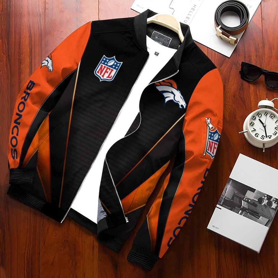 Denver Broncos Bomber Jacket | NFL Team Jacket for Men & Women | Football Fan Gift