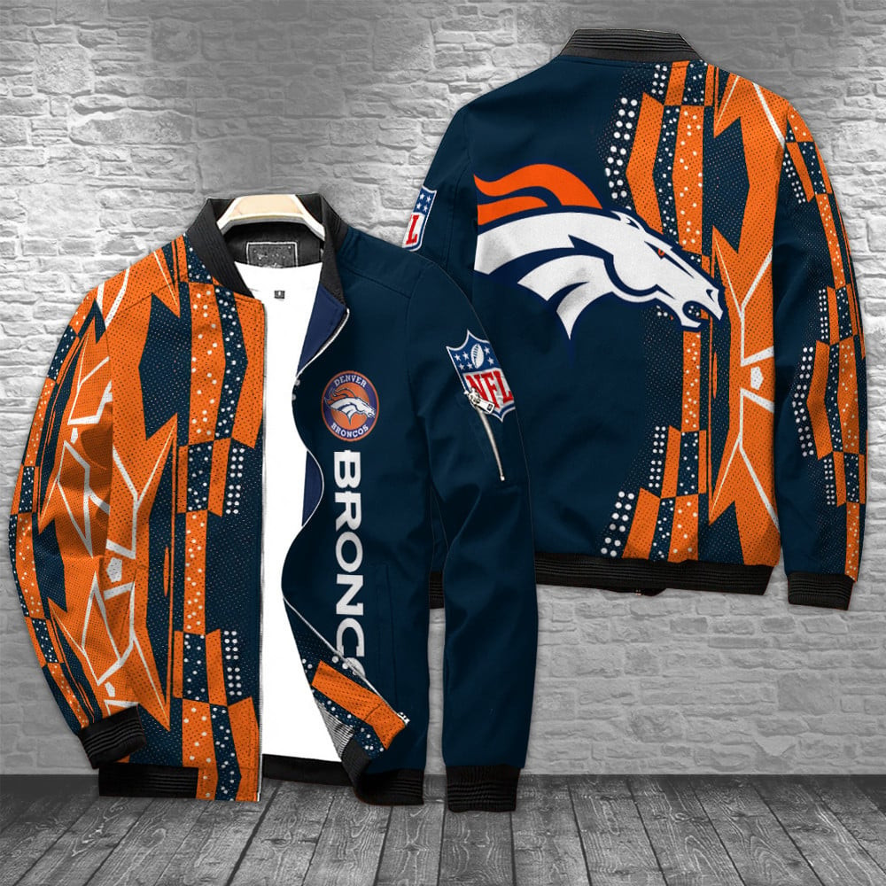 Denver Broncos Bomber Jacket | NFL Team Jacket for Men & Women | Football Fan Gift
