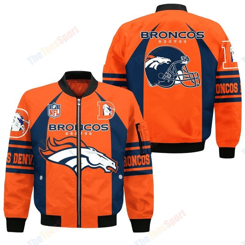 Denver Broncos Bomber Jacket | NFL Team Jacket for Men & Women | Football Fan Gift