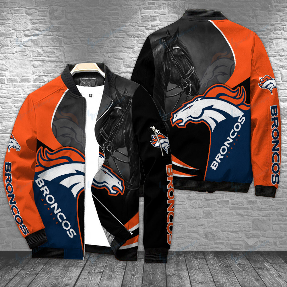 Denver Broncos Bomber Jacket | NFL Team Jacket for Men & Women | Football Fan Gift