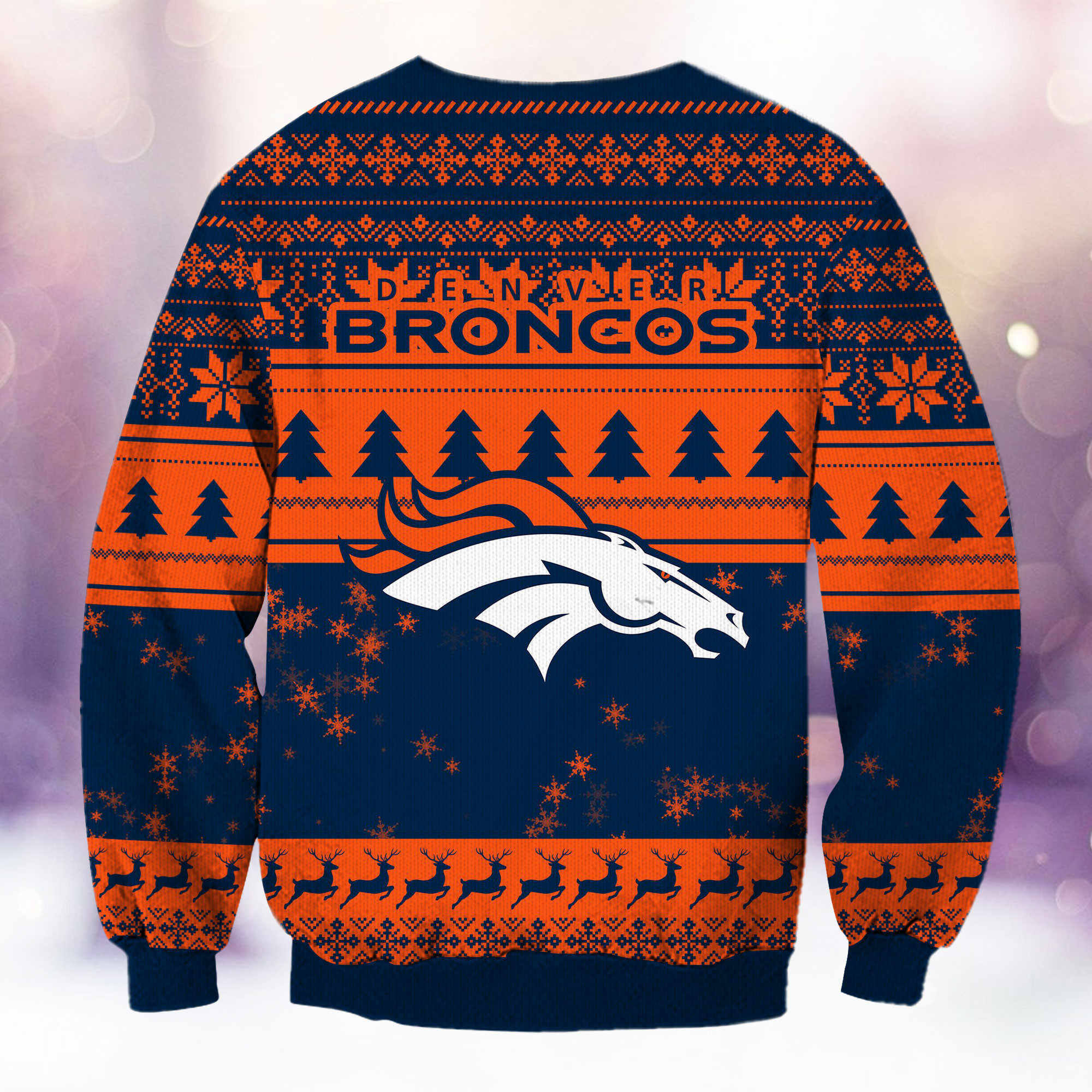 Denver Broncos Grinch Ugly Christmas Sweater, - Image 3