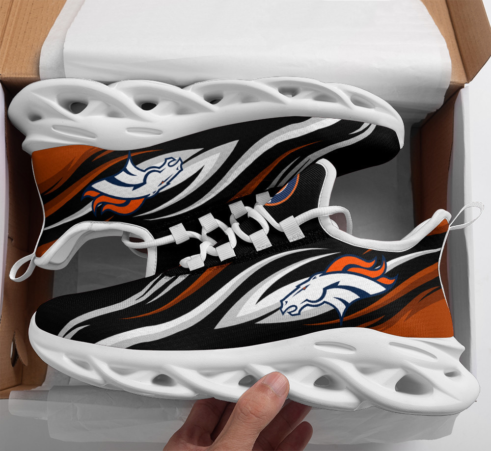 Denver Broncos Max Soul Shoes Sneakers for Men And Women – NFL Football Fan Shoes, Team Sneakers