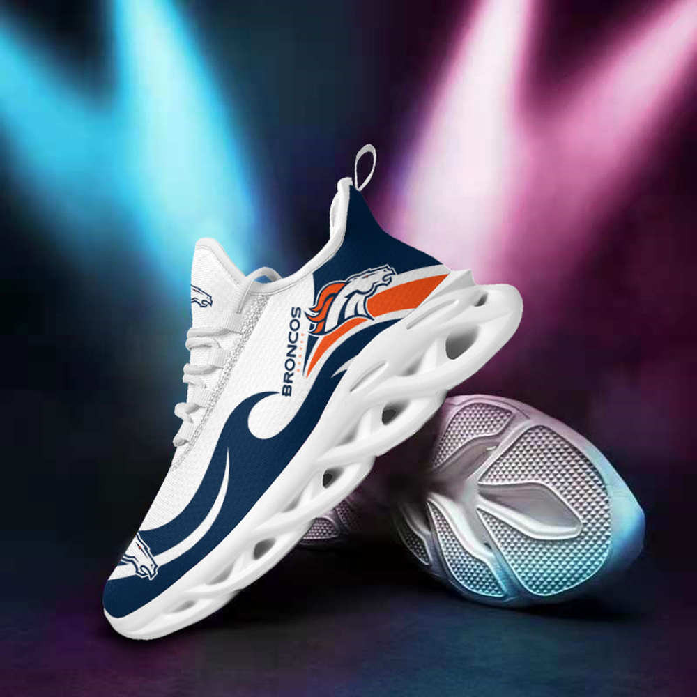 Denver Broncos Max Soul Shoes Sneakers for Men And Women – NFL Football Fan Shoes, Team Sneakers