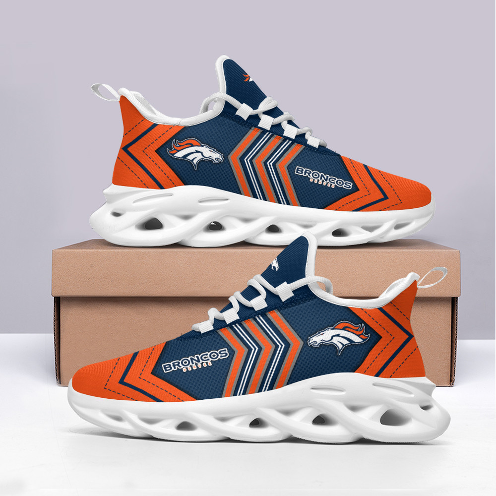 Denver Broncos Max Soul Shoes Sneakers for Men And Women – NFL Football Fan Shoes, Team Sneakers
