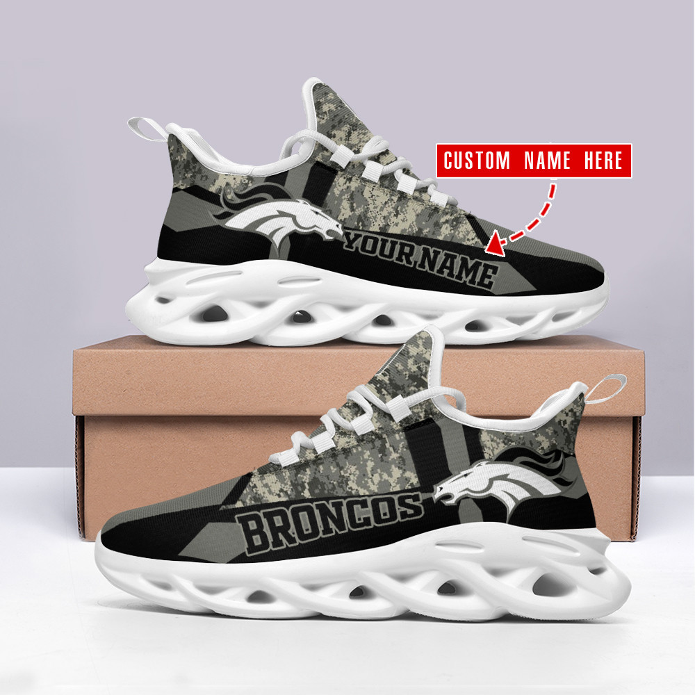Denver Broncos Max Soul Shoes Sneakers for Men And Women – NFL Football Fan Shoes, Team Sneakers