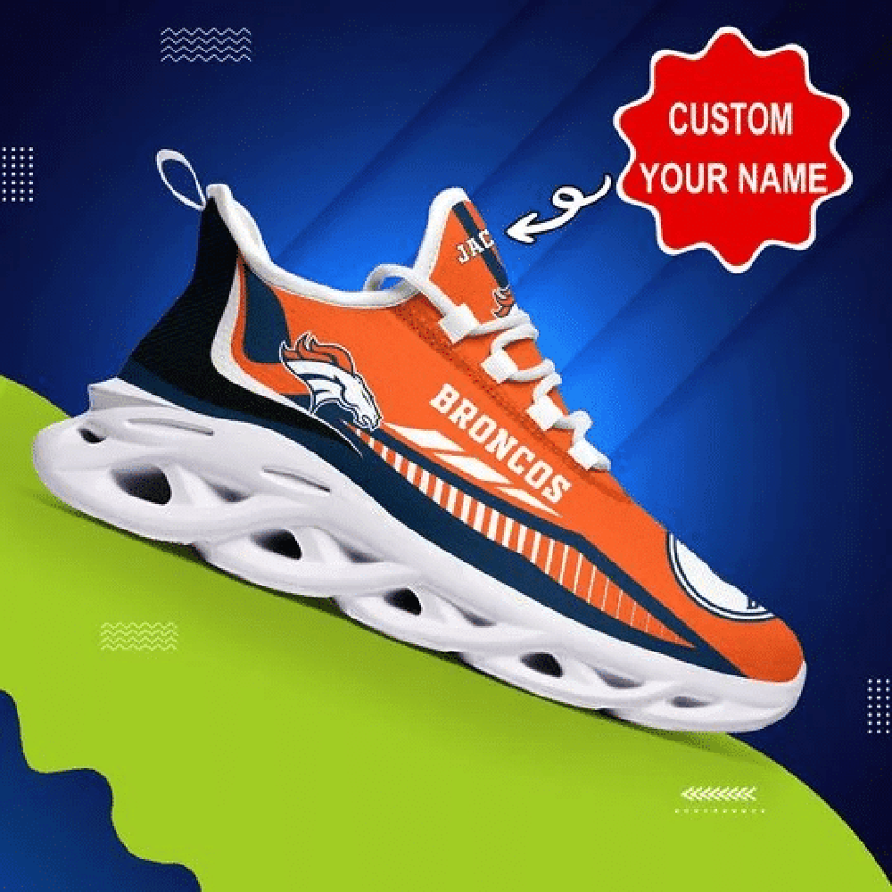 Denver Broncos Max Soul Shoes Sneakers for Men And Women – NFL Football Fan Shoes, Team Sneakers - Image 3