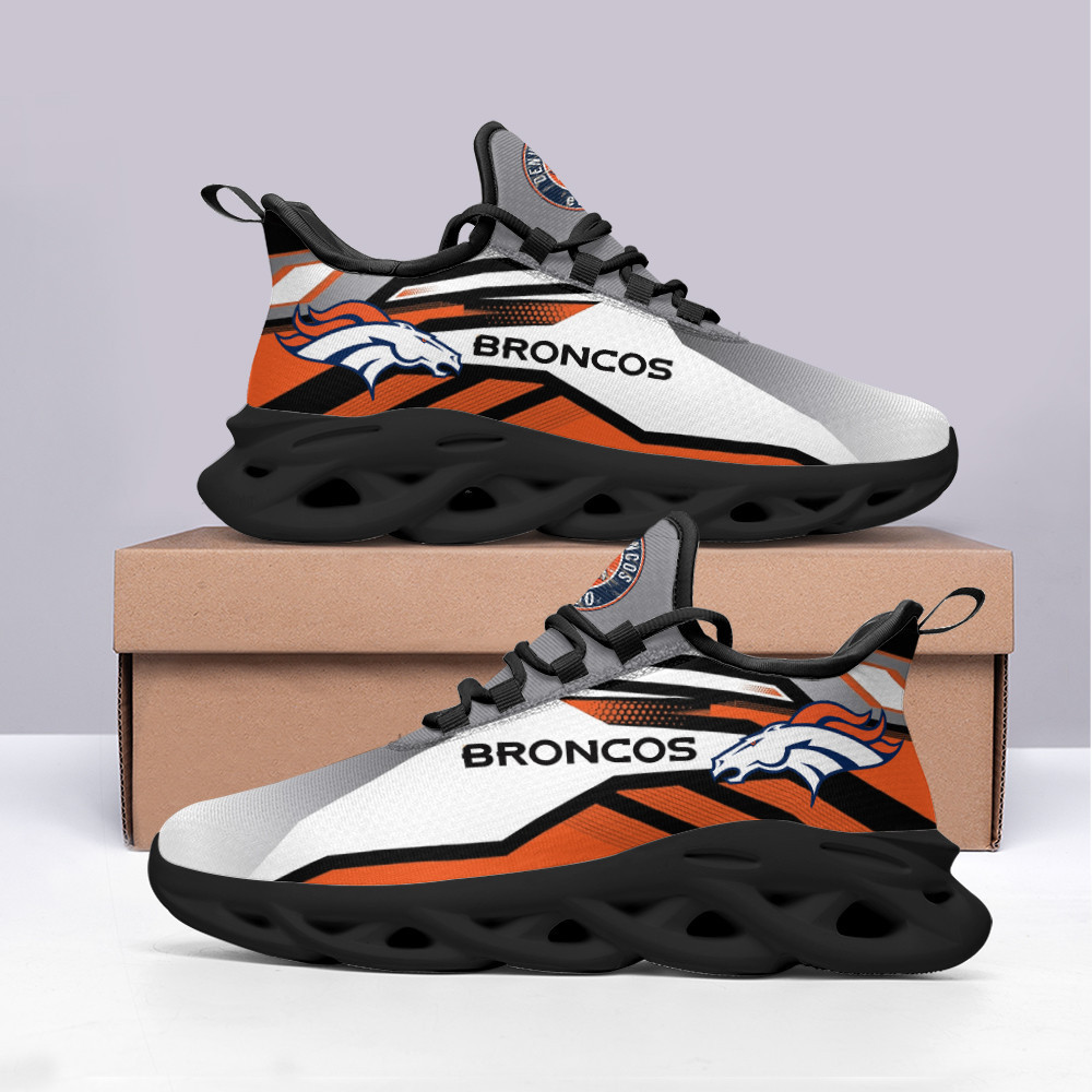 Denver Broncos Max Soul Shoes Sneakers for Men And Women – NFL Football Fan Shoes, Team Sneakers