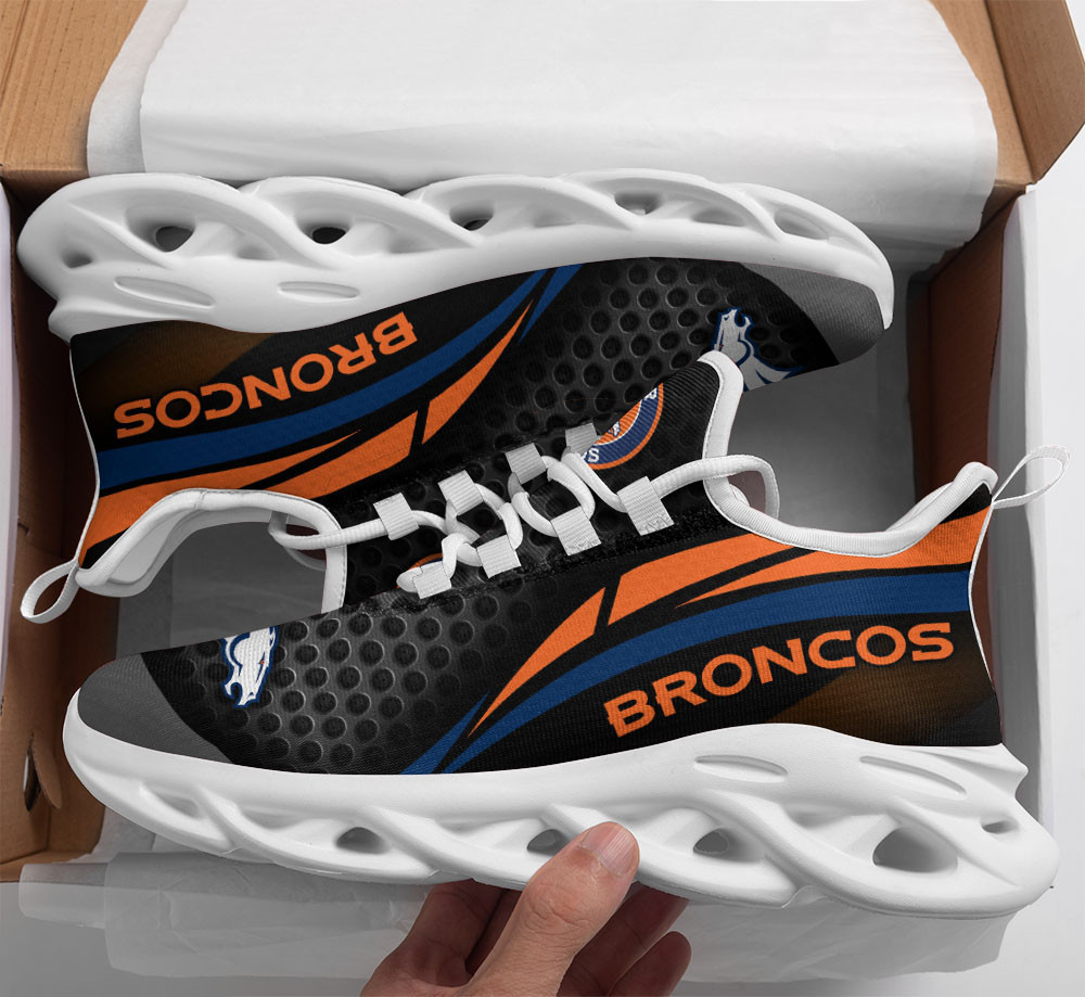 Denver Broncos Max Soul Shoes Sneakers for Men And Women – NFL Football Fan Shoes, Team Sneakers