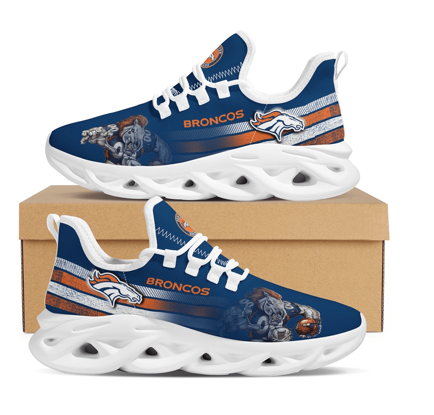 Denver Broncos Max Soul Shoes Sneakers for Men And Women – NFL Football Fan Shoes, Team Sneakers