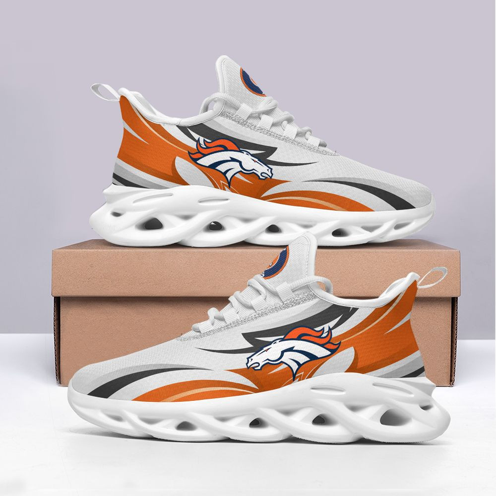 Denver Broncos Max Soul Shoes Sneakers for Men And Women – NFL Football Fan Shoes, Team Sneakers