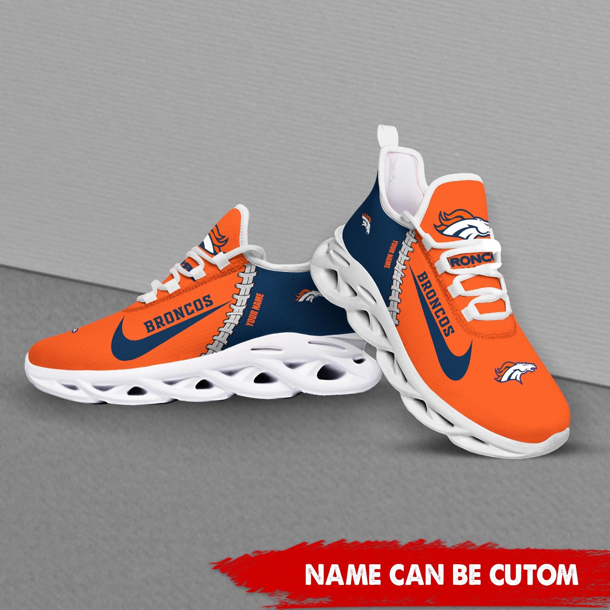 Denver Broncos Max Soul Shoes Sneakers for Men And Women – NFL Football Fan Shoes, Team Sneakers - Image 4