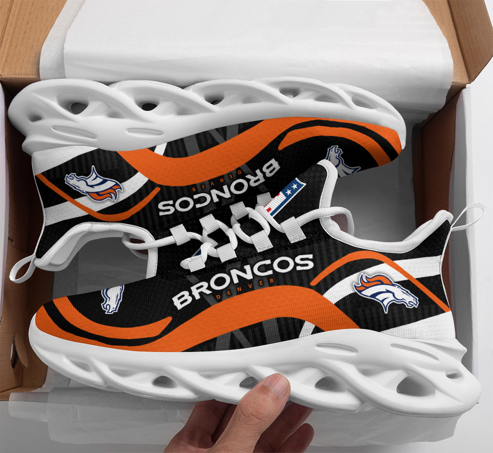 Denver Broncos Max Soul Shoes Sneakers for Men And Women – NFL Football Fan Shoes, Team Sneakers