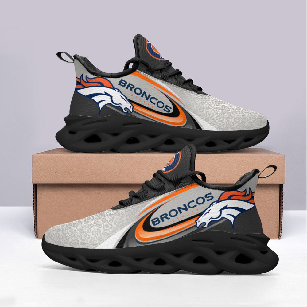 Denver Broncos Max Soul Shoes Sneakers for Men And Women – NFL Football Fan Shoes, Team Sneakers
