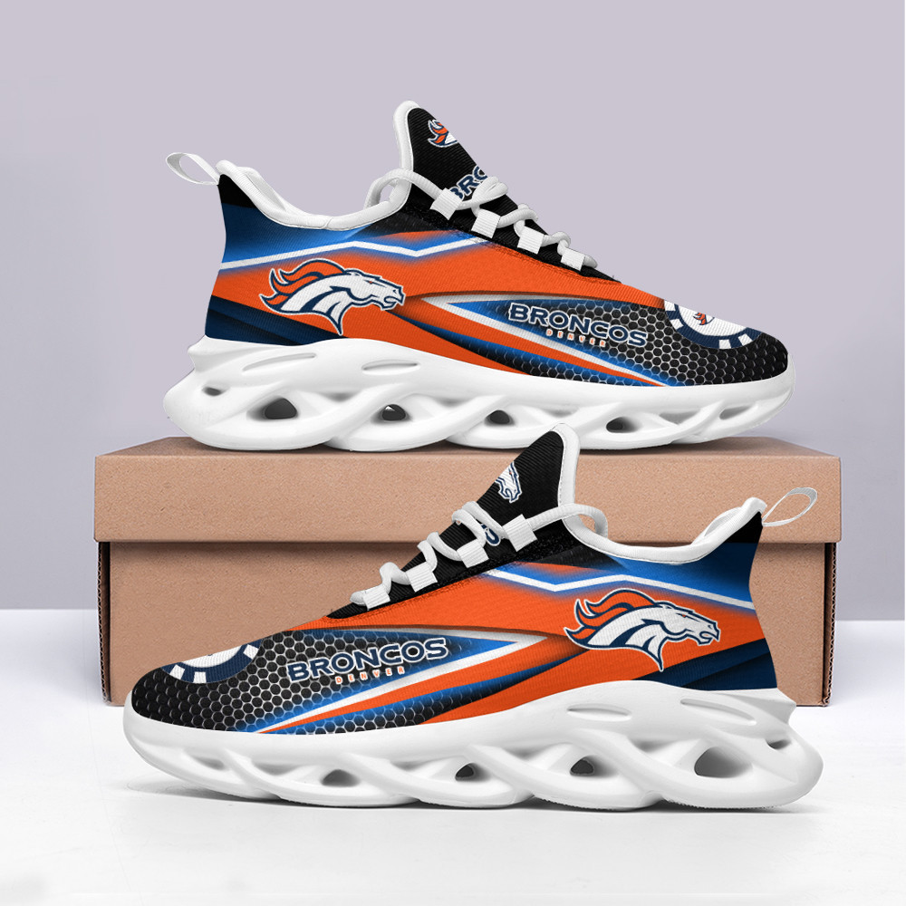 Denver Broncos Max Soul Shoes Sneakers for Men And Women – NFL Football Fan Shoes, Team Sneakers