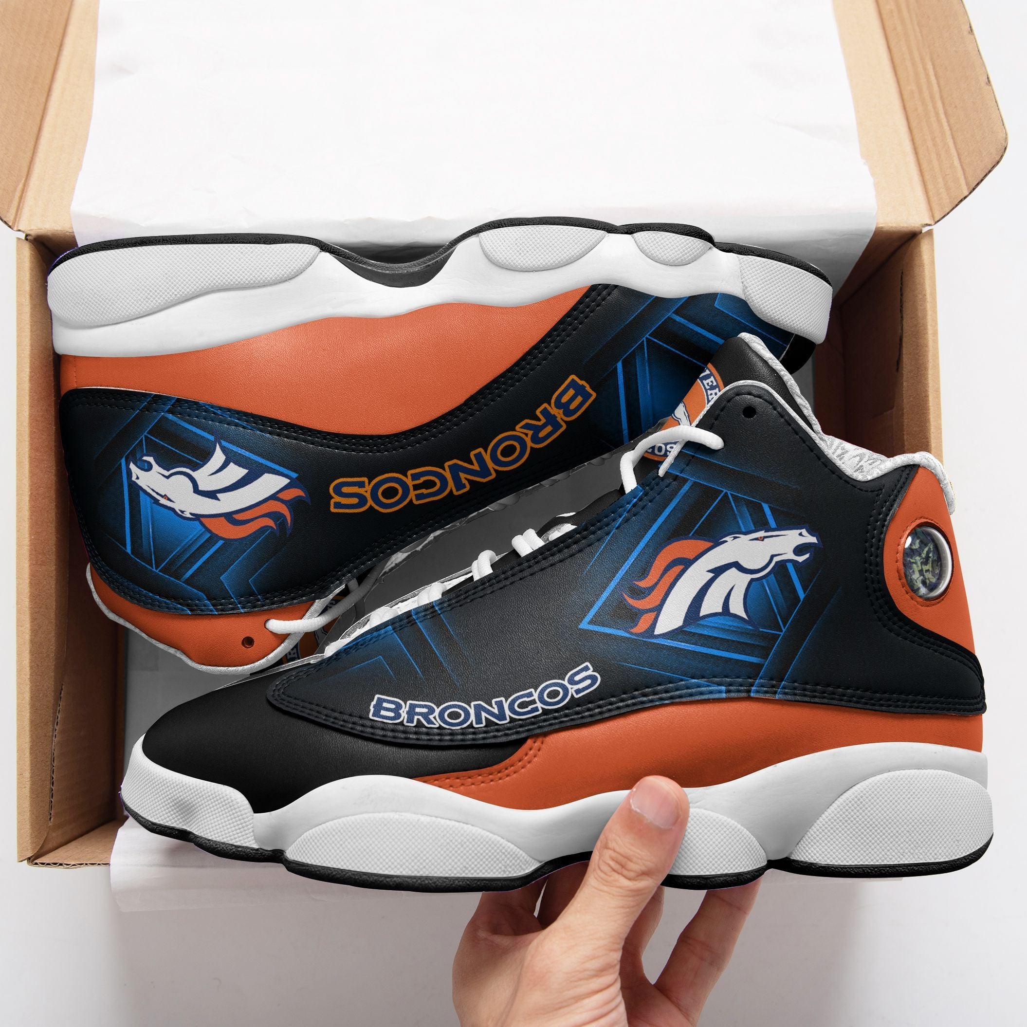 Denver Broncos NFL JD13 Sneakers Shoes for Men & Women | Custom Fan Gift