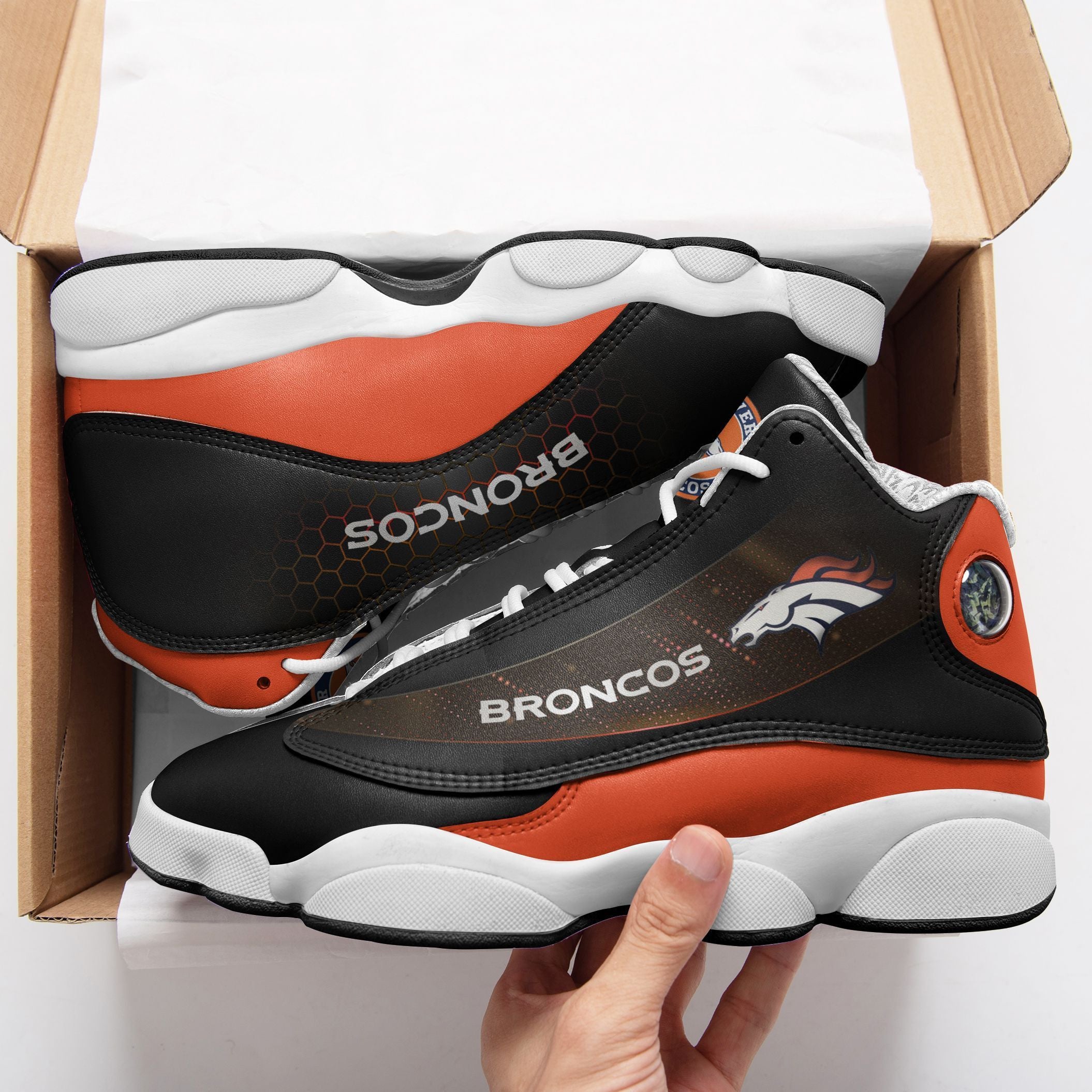 Denver Broncos NFL JD13 Sneakers Shoes for Men & Women | Custom Fan Gift