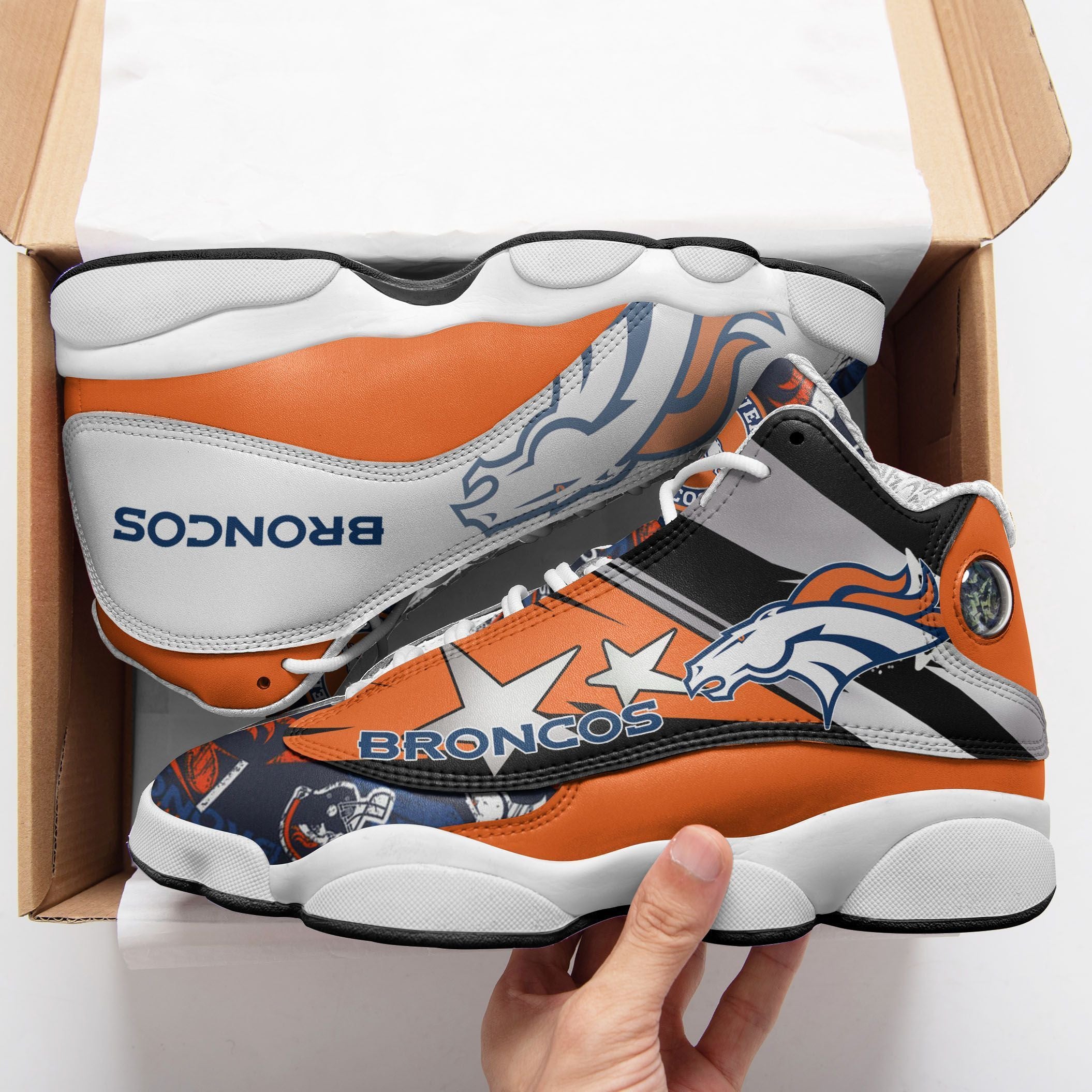 Denver Broncos NFL JD13 Sneakers Shoes for Men & Women | Custom Fan Gift