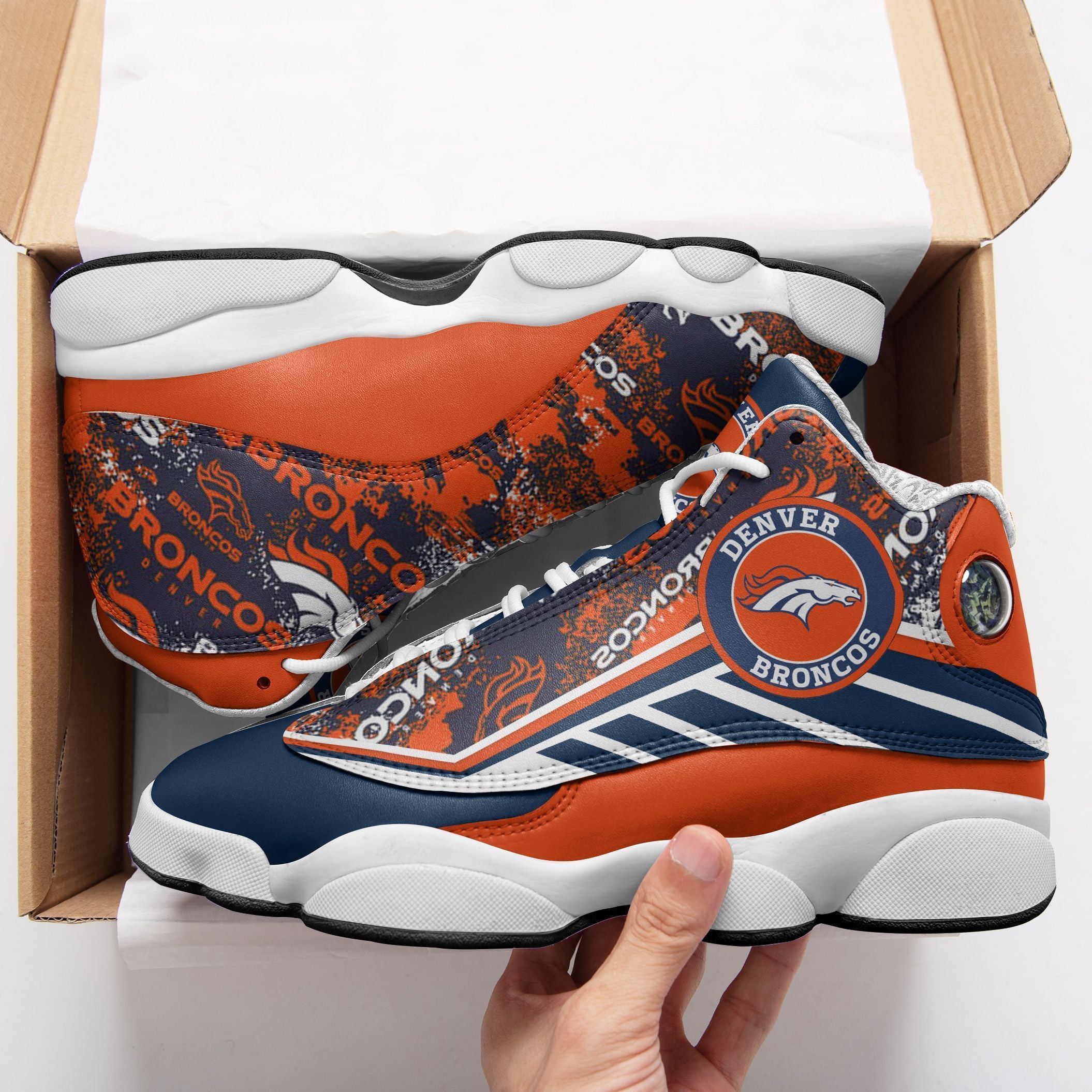 Denver Broncos NFL JD13 Sneakers Shoes for Men & Women | Custom Fan Gift