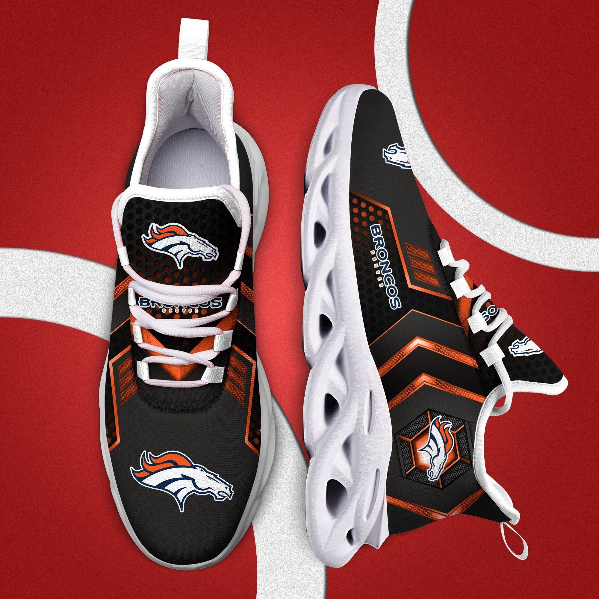 Denver Broncos NFL Max Soul Shoes Sneakers for Men And Women – NFL Football Fan Shoes, Team Sneakers - Image 4