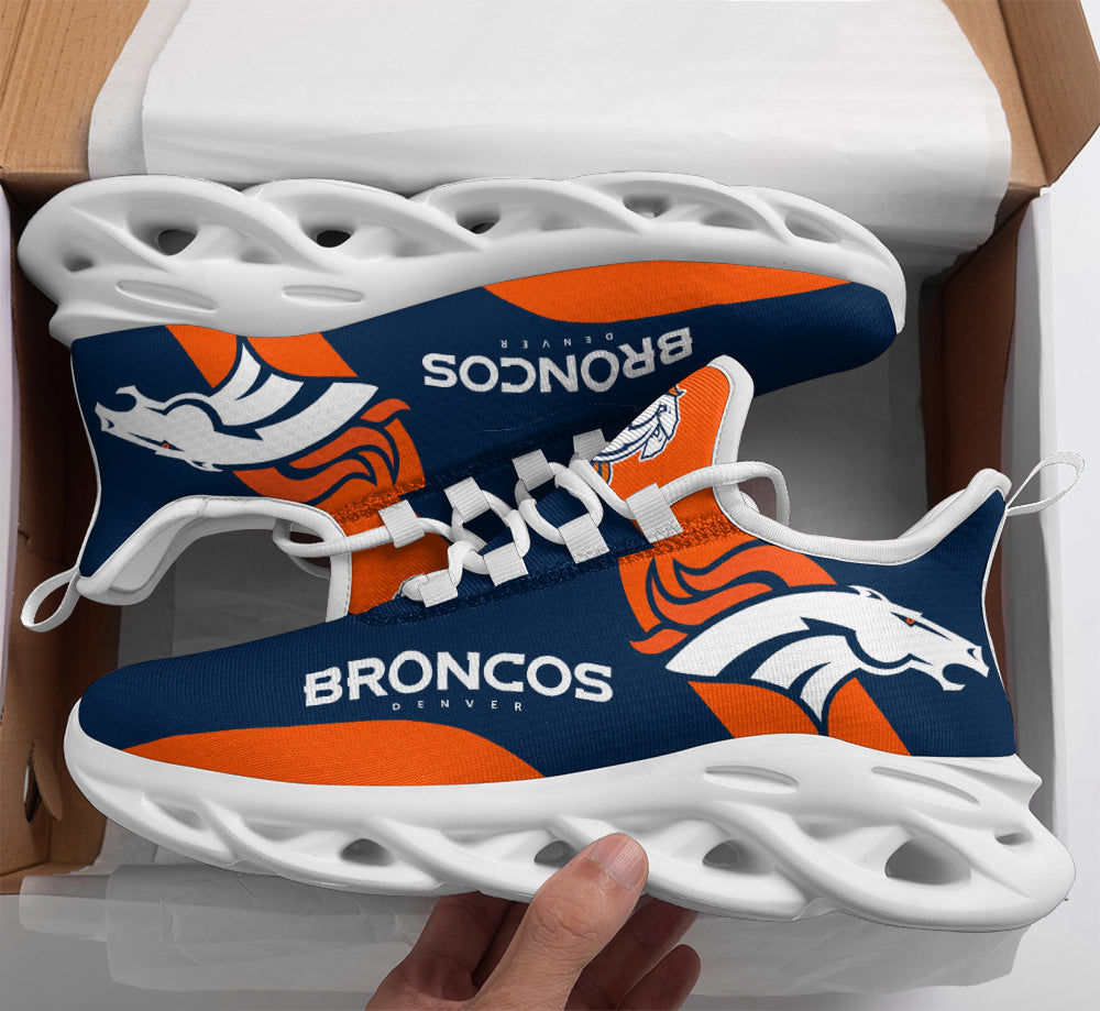 Denver Broncos NFL Max Soul Shoes Sneakers for Men And Women – NFL Football Fan Shoes, Team Sneakers