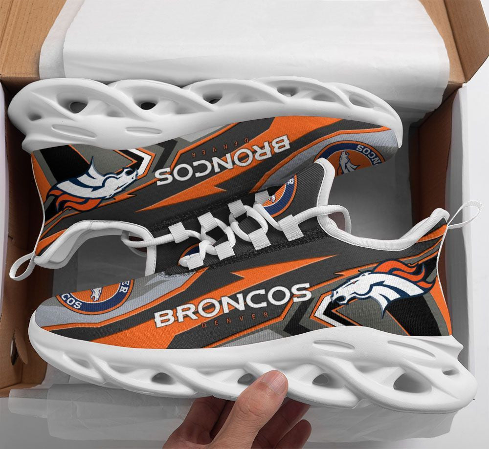 Denver Broncos NFL Max Soul Shoes Sneakers for Men And Women – NFL Football Fan Shoes, Team Sneakers
