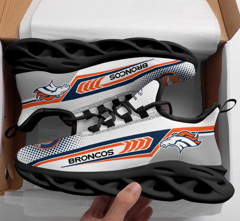 Denver Broncos NFL Max Soul Shoes Sneakers for Men And Women – NFL Football Fan Shoes, Team Sneakers
