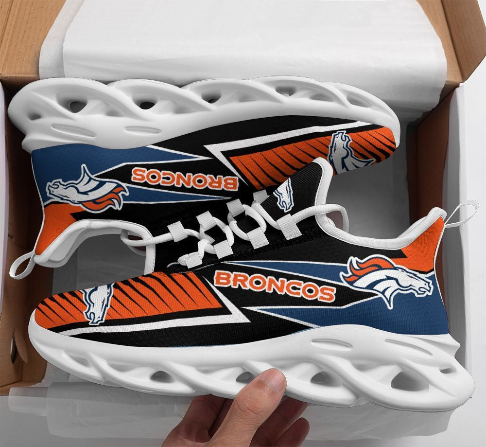 Denver Broncos NFL Max Soul Shoes Sneakers for Men And Women – NFL Football Fan Shoes, Team Sneakers
