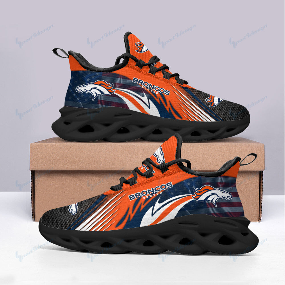 Denver Broncos NFL Max Soul Shoes Sneakers for Men And Women – NFL Football Fan Shoes, Team Sneakers