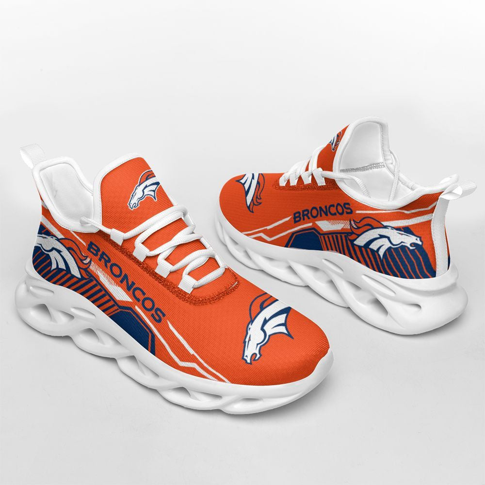 Denver Broncos NFL Max Soul Shoes Sneakers for Men And Women – NFL Football Fan Shoes, Team Sneakers
