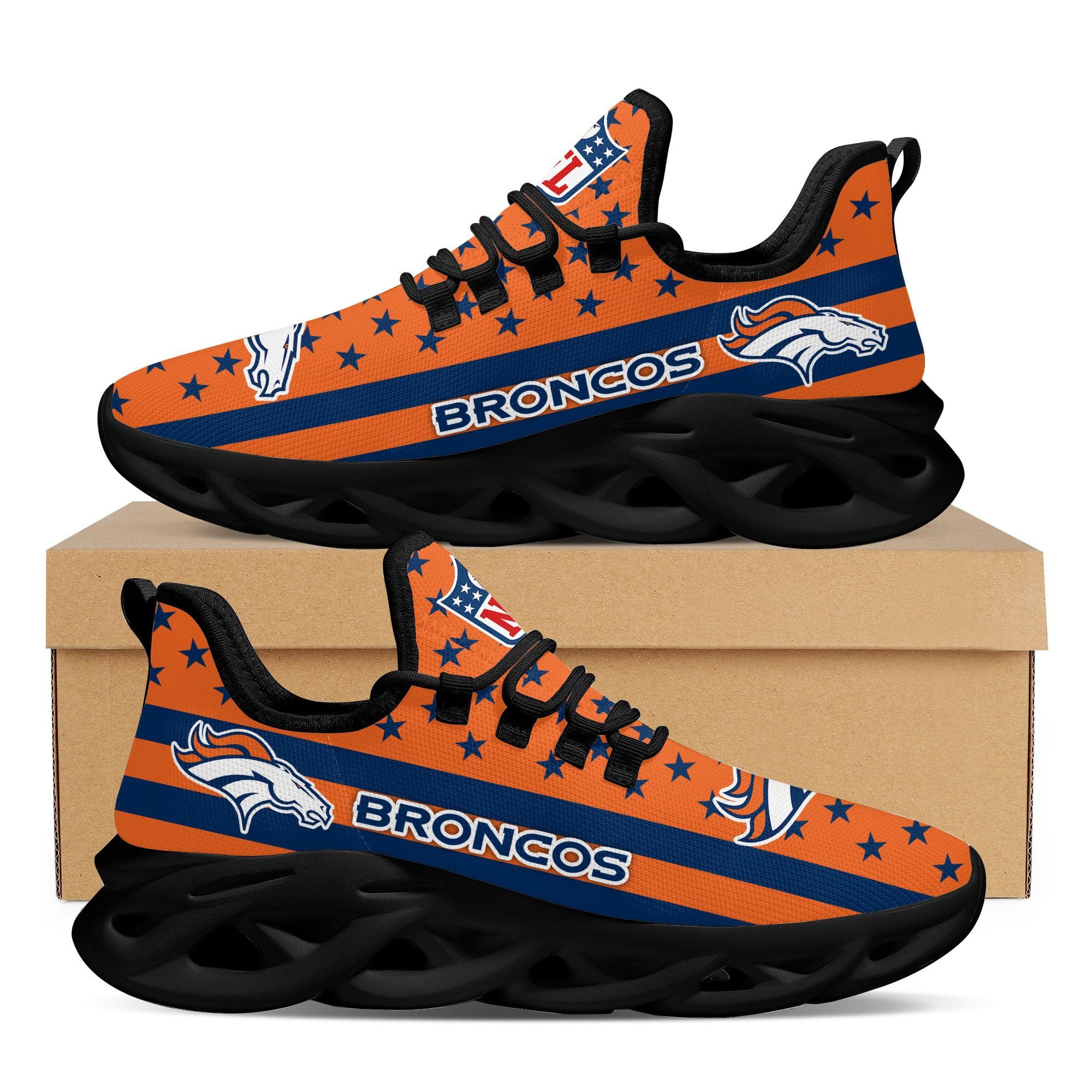 Denver Broncos NFL Max Soul Shoes Sneakers for Men And Women – NFL Football Fan Shoes, Team Sneakers - Image 4