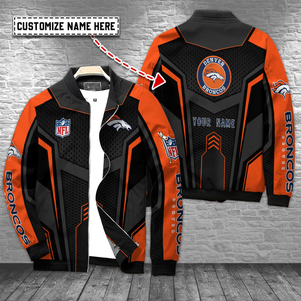 Denver Broncos Personalized Bomber Jacket | NFL Team Jacket for Men & Women | Football Fan Gift