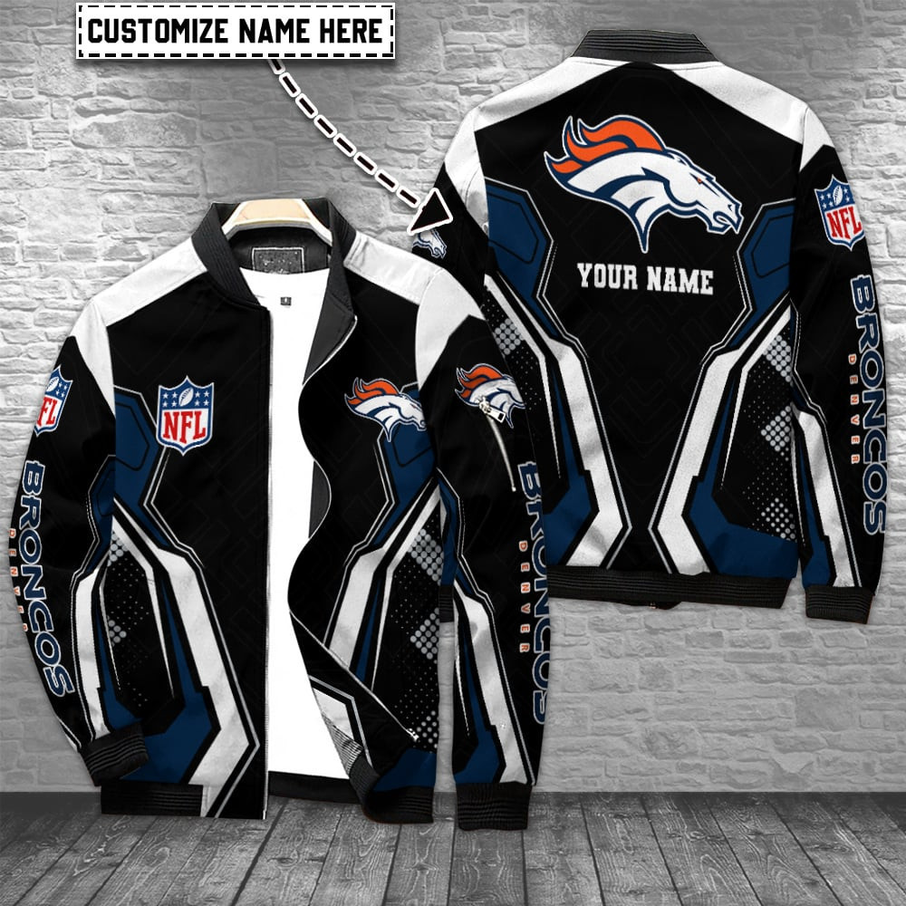 Denver Broncos Personalized Bomber Jacket | NFL Team Jacket for Men & Women | Football Fan Gift