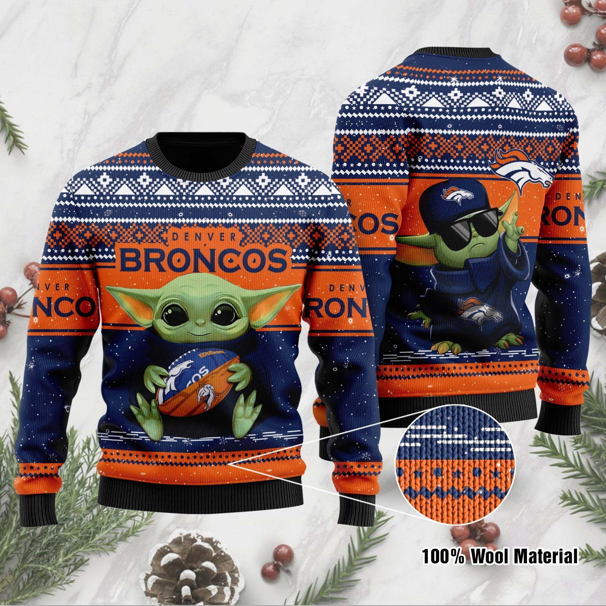 Denver Broncos Sweater Ugly Christmas Sweater, Perfect Holiday Gift