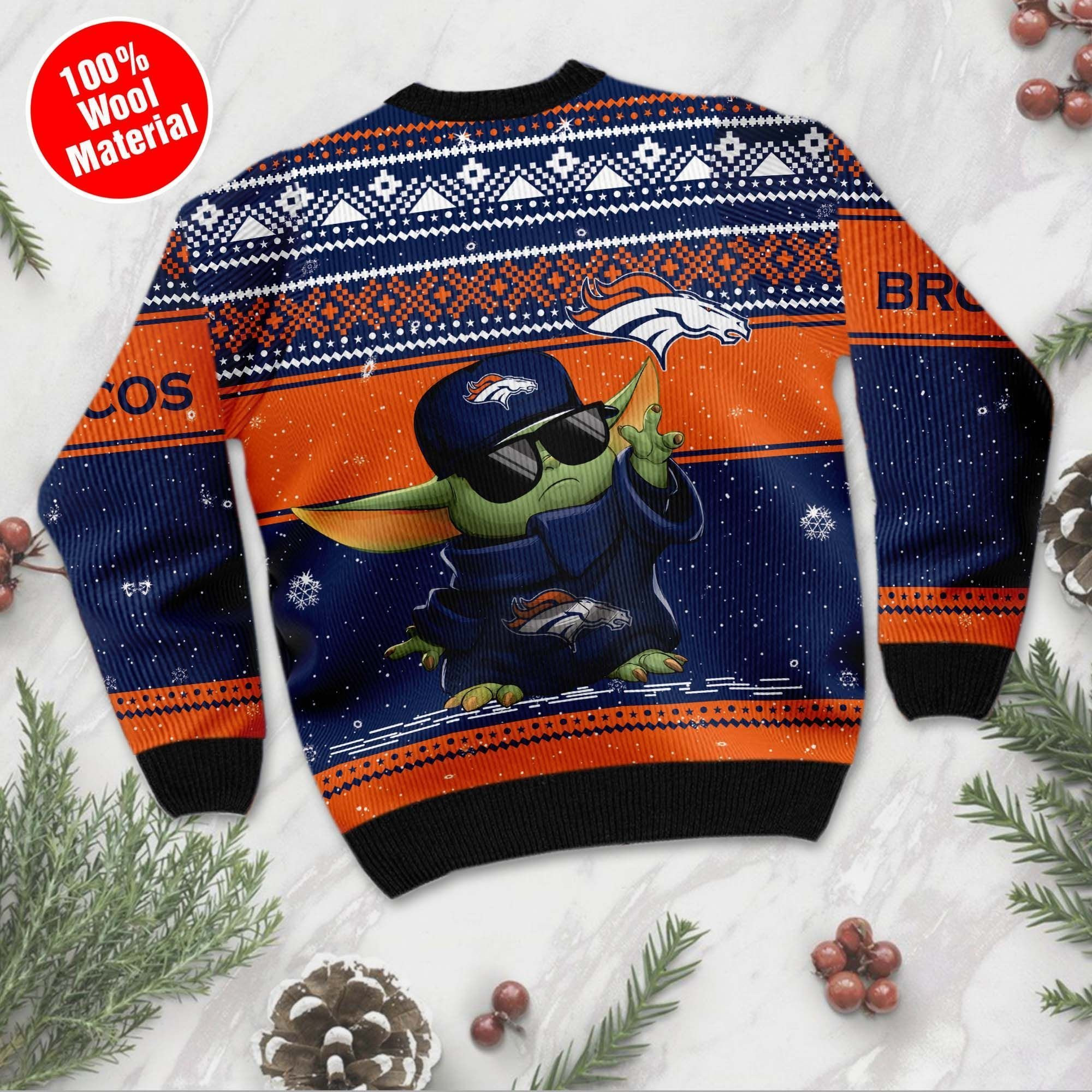 Denver Broncos Sweater Ugly Christmas Sweater, Perfect Holiday Gift - Image 3