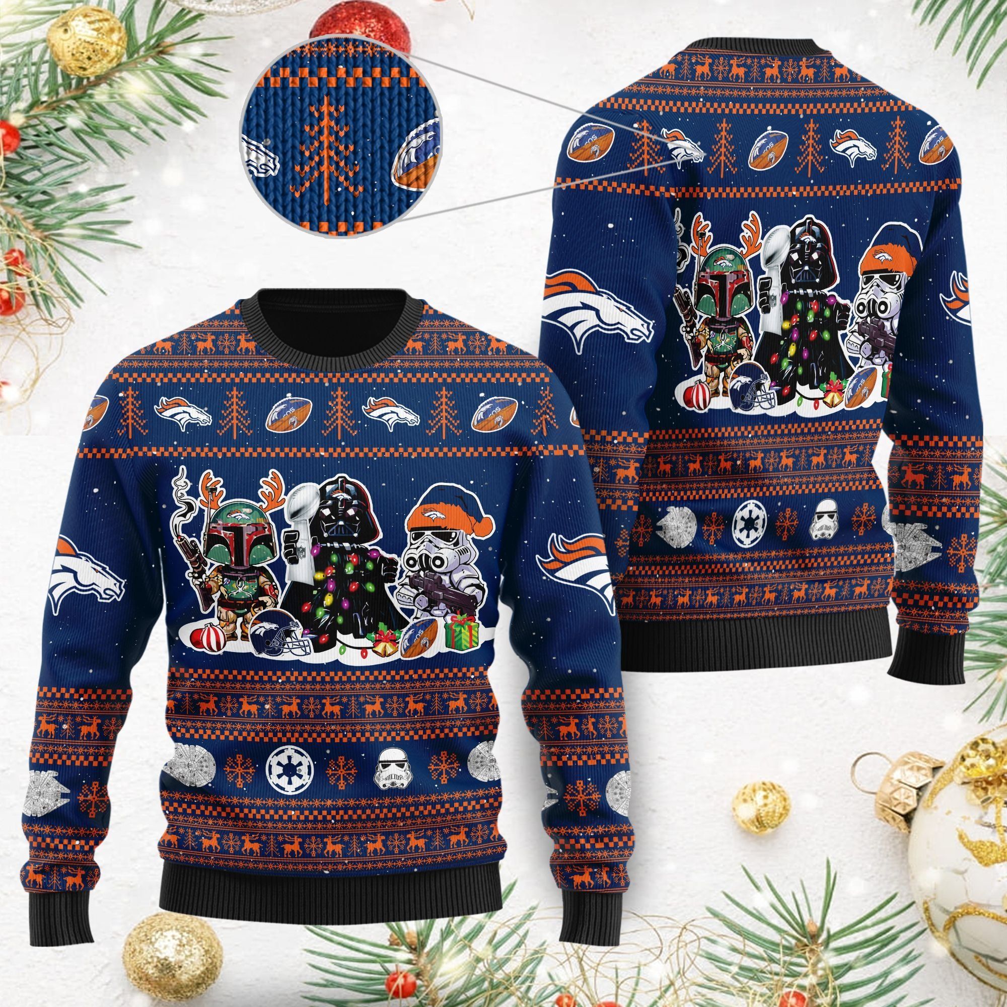 Denver BroncosI Star Wars Ugly Christmas Sweater