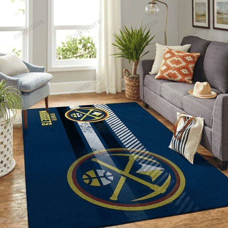 Denver Nuggets 3D Rectangle Area Rug – Full Print Carpet For Living Room & Bedroom Home Decor