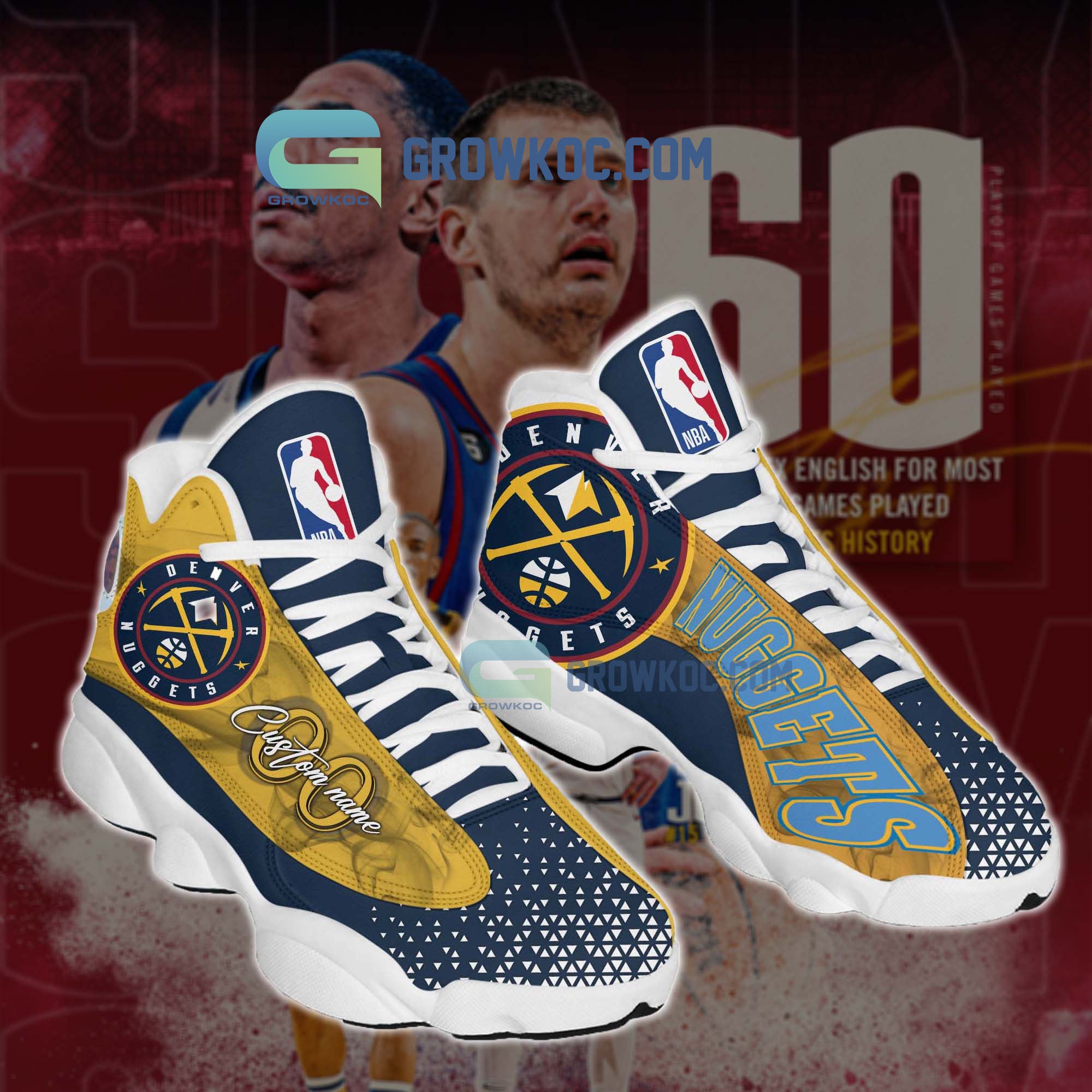 Denver Nuggets JD13 Sneakers Shoes for Men & Women | Custom Fan Gift