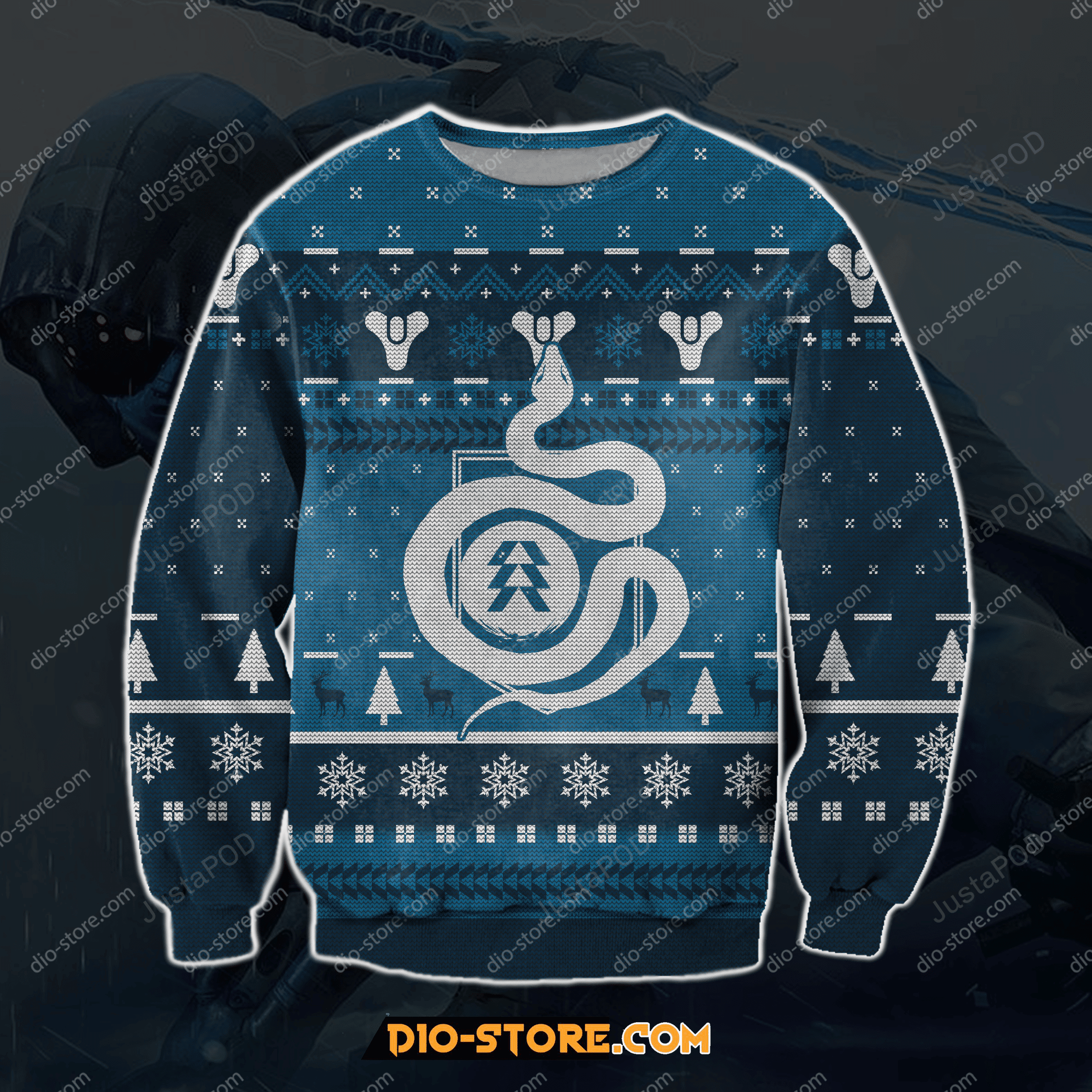 Destiny Hunter 3D Print Ugly Christmas Sweater, Perfect Holiday Gift
