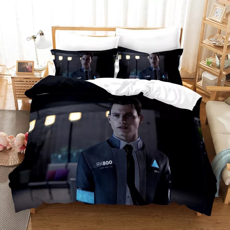 Detroit Become Human Duvet Cover Quilt Cover Pillowcase Bedding Set Bed Linen Home Bedroom Decor