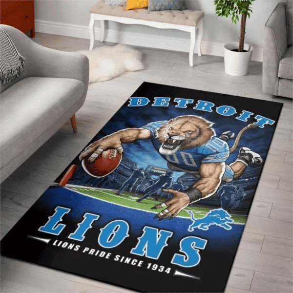 Detroit Lions 1934 Gifts 3D Rectangle Area Rug – Full Print Carpet For Living Room & Bedroom Home Decor