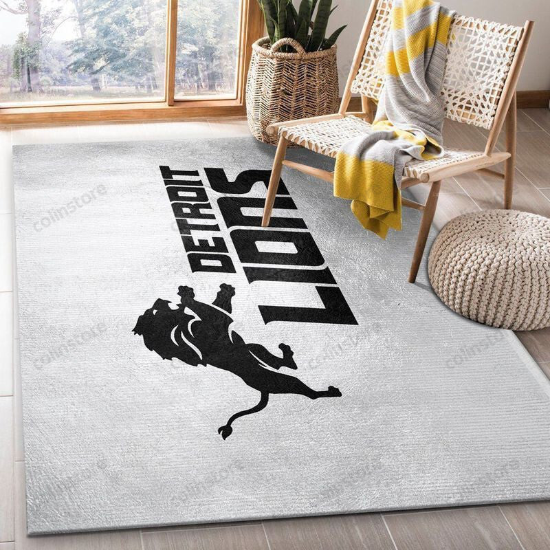 Detroit Lions 20 3D Rectangle Area Rug – Full Print Carpet For Living Room & Bedroom Home Decor