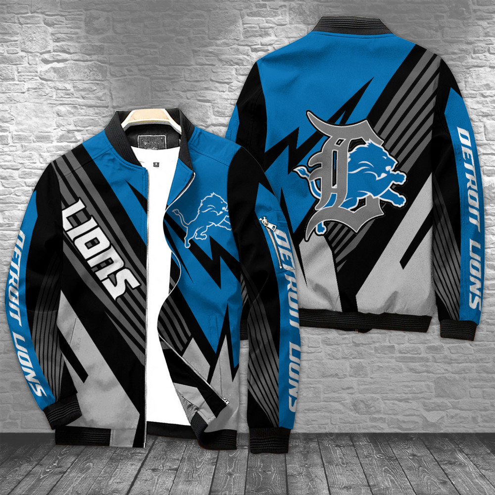 Detroit Lions Bomber Jacket | NFL Team Jacket for Men & Women | Football Fan Gift