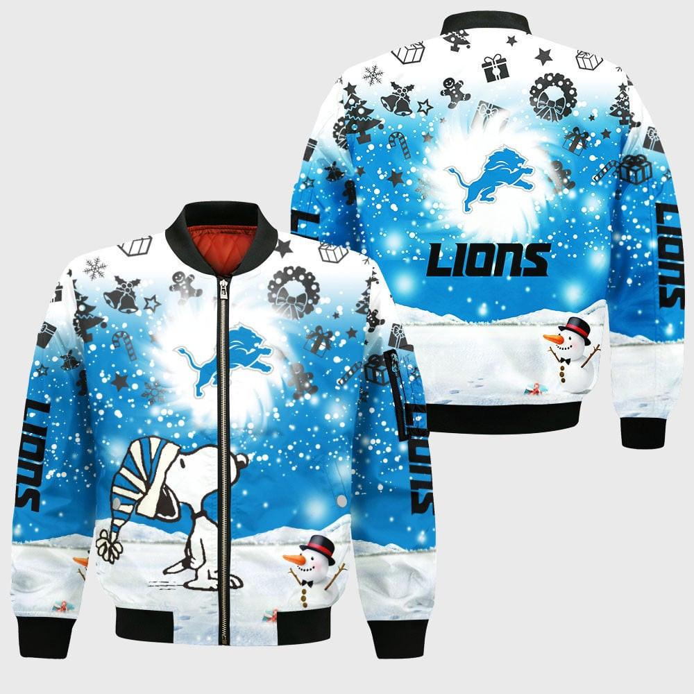 Detroit Lions Bomber Jacket | NFL Team Jacket for Men & Women | Football Fan Gift