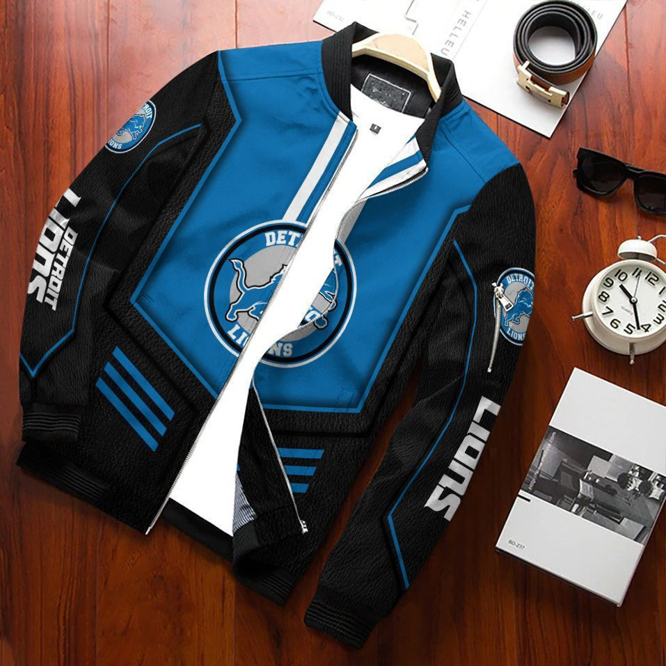 Detroit Lions Bomber Jacket | NFL Team Jacket for Men & Women | Football Fan Gift